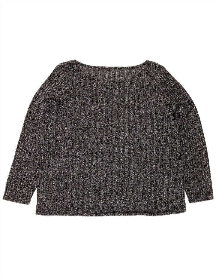 MARKS & SPENCER Damen Blusenoberteil UK 20 2XL Grau meliertes Polyester