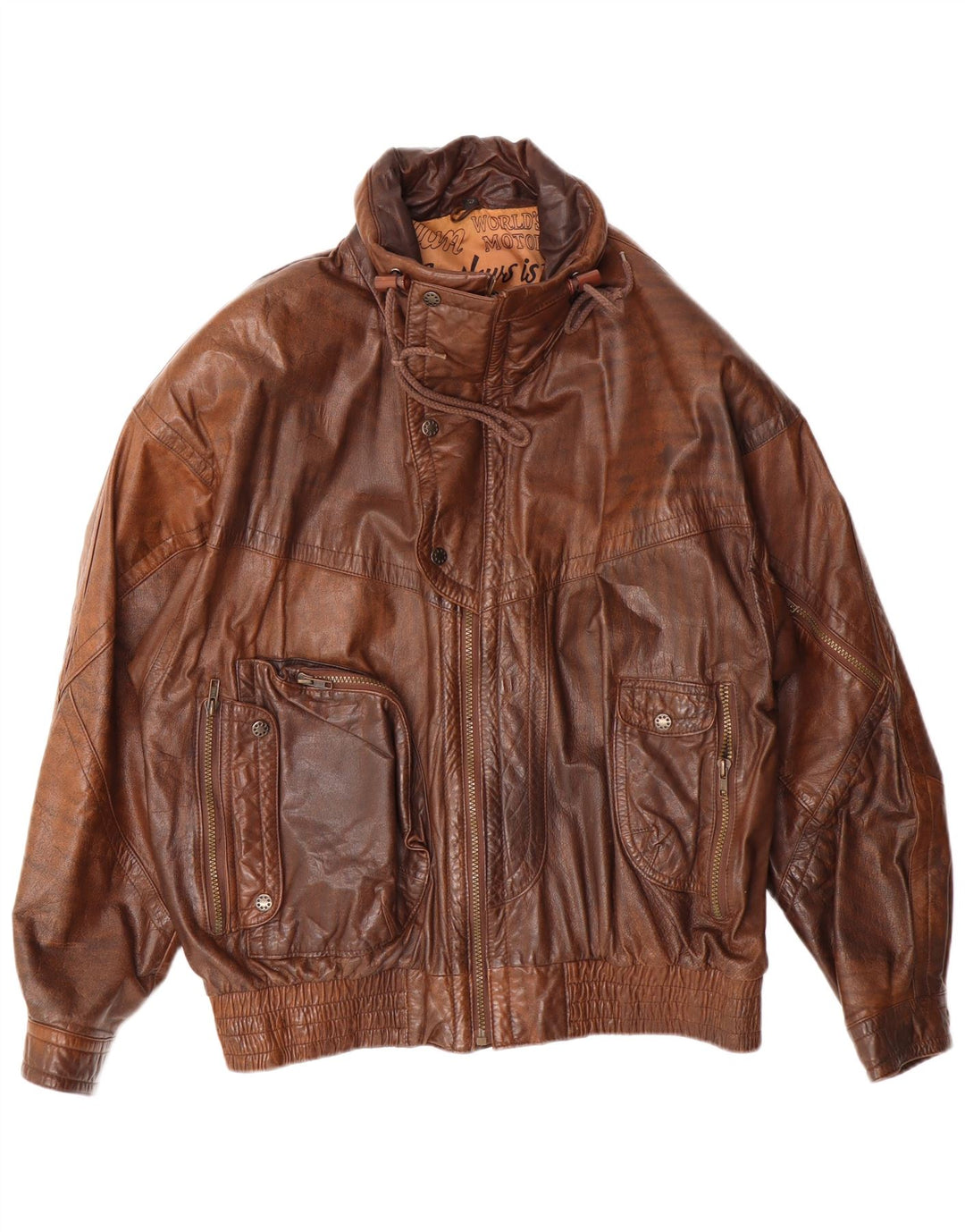 Giacca in pelle da uomo Scooter IT 52 XL Pelle marrone