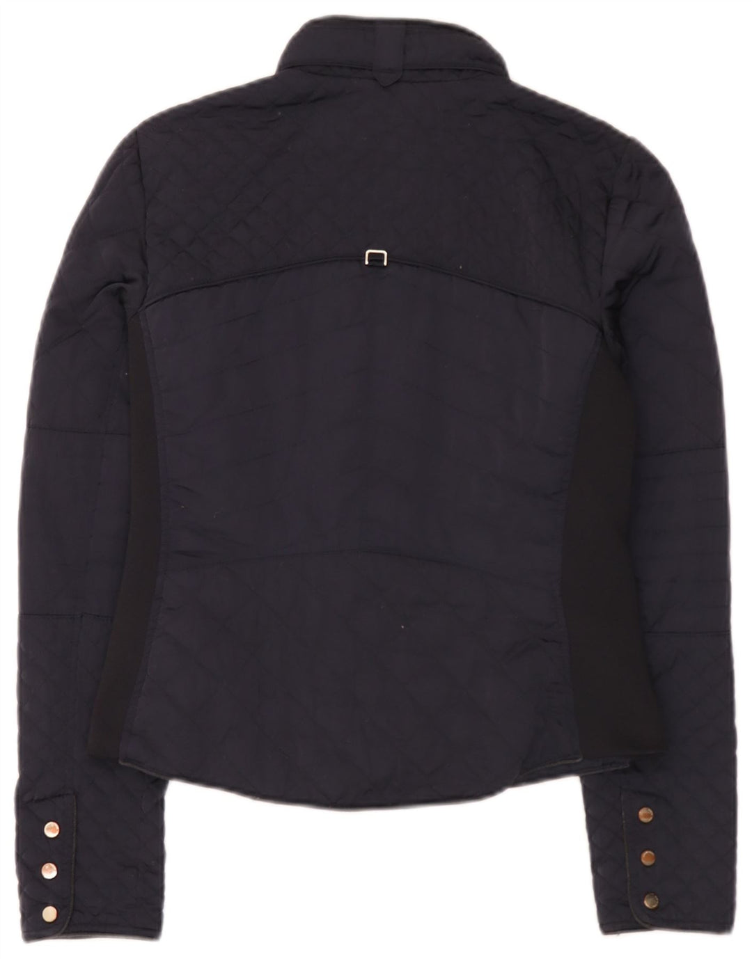 Zara Damen Steppjacke UK 12 Medium Marineblau Polyester