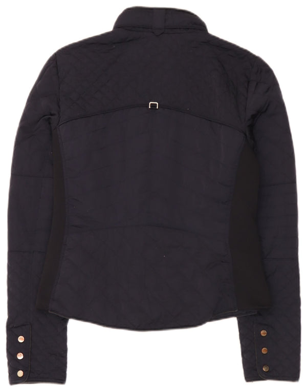 Zara Damen Steppjacke UK 12 Medium Marineblau Polyester
