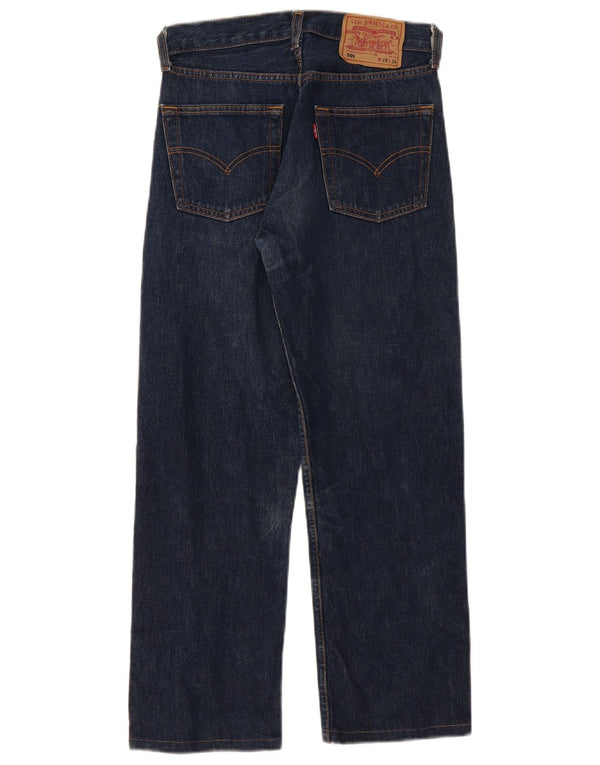 Levi's Damen 501 Straight Jeans W28 L26 Marineblaue Baumwolle