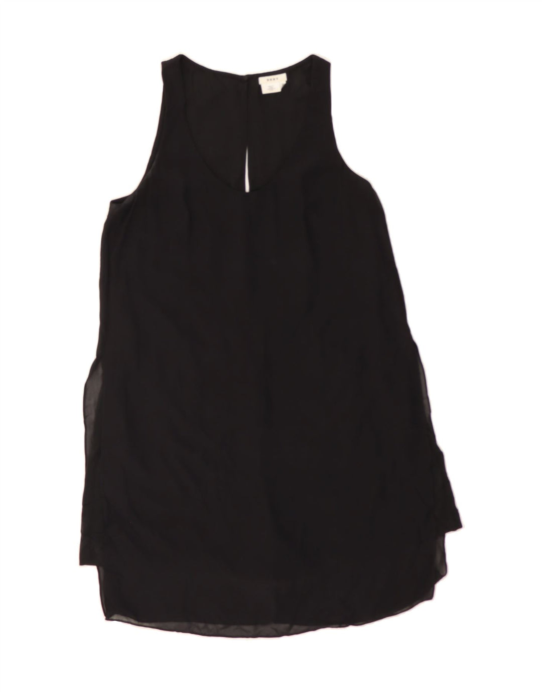 DKNY Womens Sleeveless Basic Dress US 8 Medium Black Polyester Vintage Dkny and Second-Hand Dkny from Messina Hembry 