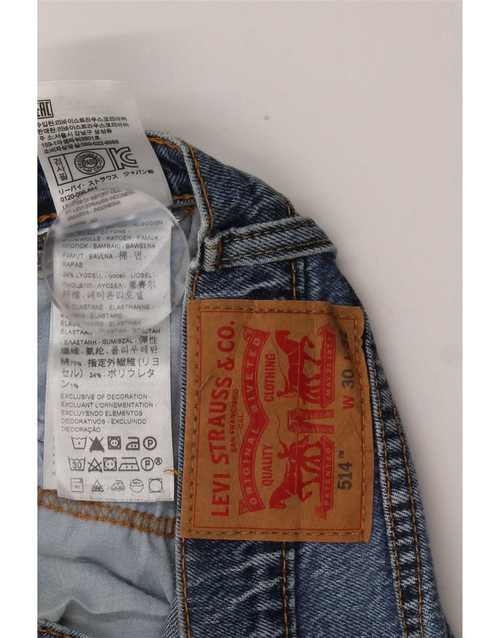 Levi's Herre 514 Straight Jeans W30 L32 Blå Bomuld
