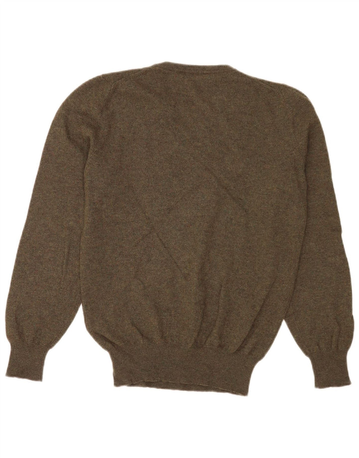 Maglione girocollo da uomo Fred Perry piccolo in lana kaki