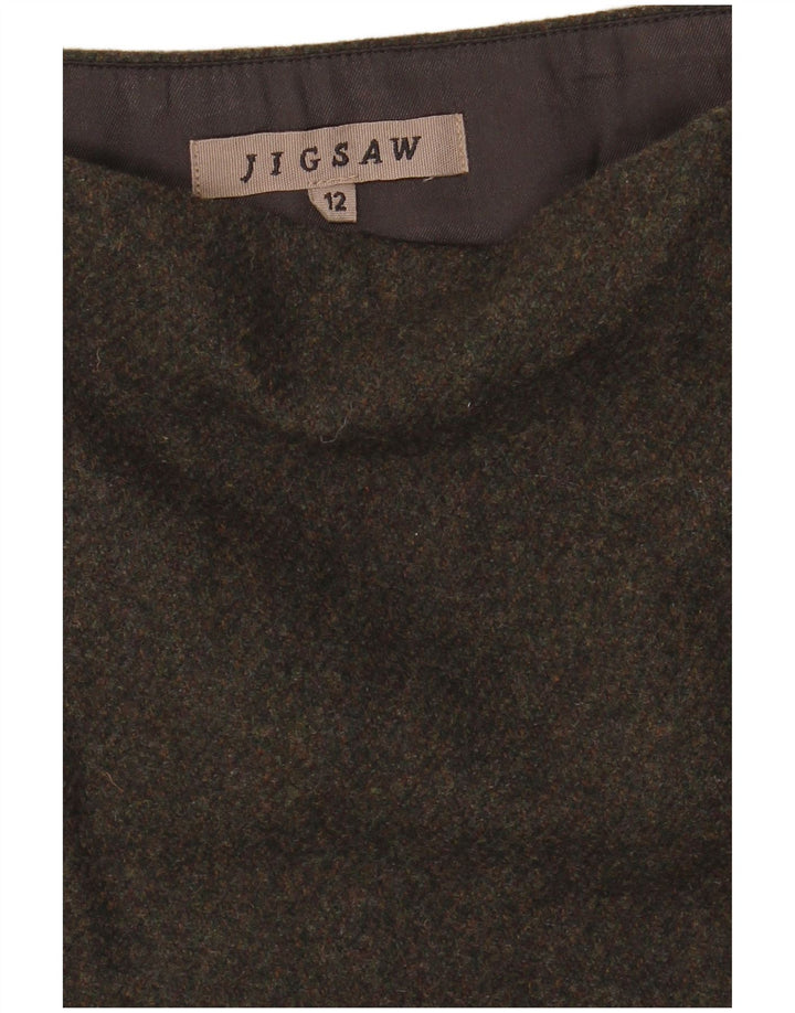 Jigsaw Womens Mini Skirt UK 12 Medium W31  Khaki