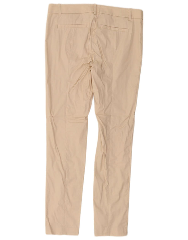 Stefanel Γυναικείο Slim Casual Παντελόνι IT 42 Medium W34 L30 Beige βαμβακερό