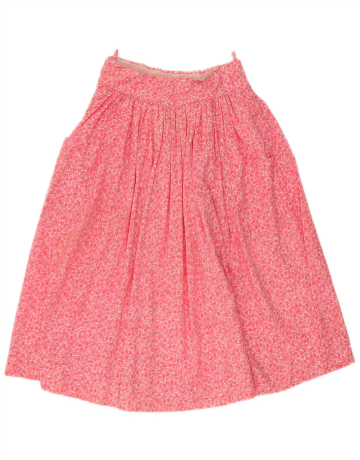 Vintage Womens Flared Skirt W28 Medium Pink Floral