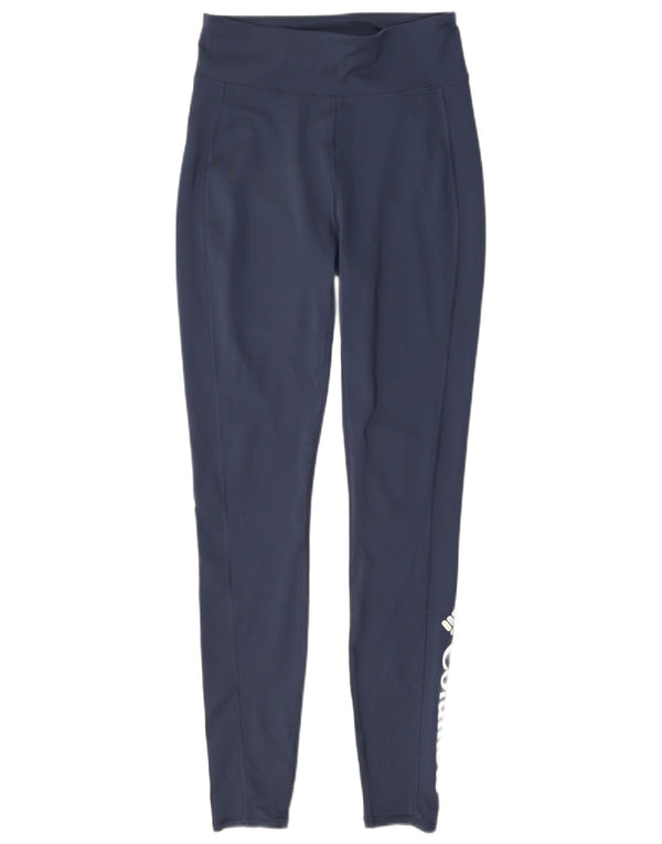 Columbia Womens Graphic Leggings UK 10 Small Navy Blue