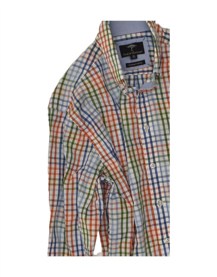 VINTAGE Mens Shirt Medium Multicoloured Check Cotton | Vintage Vintage | Thrift | Second-Hand Vintage | Used Clothing | Messina Hembry 