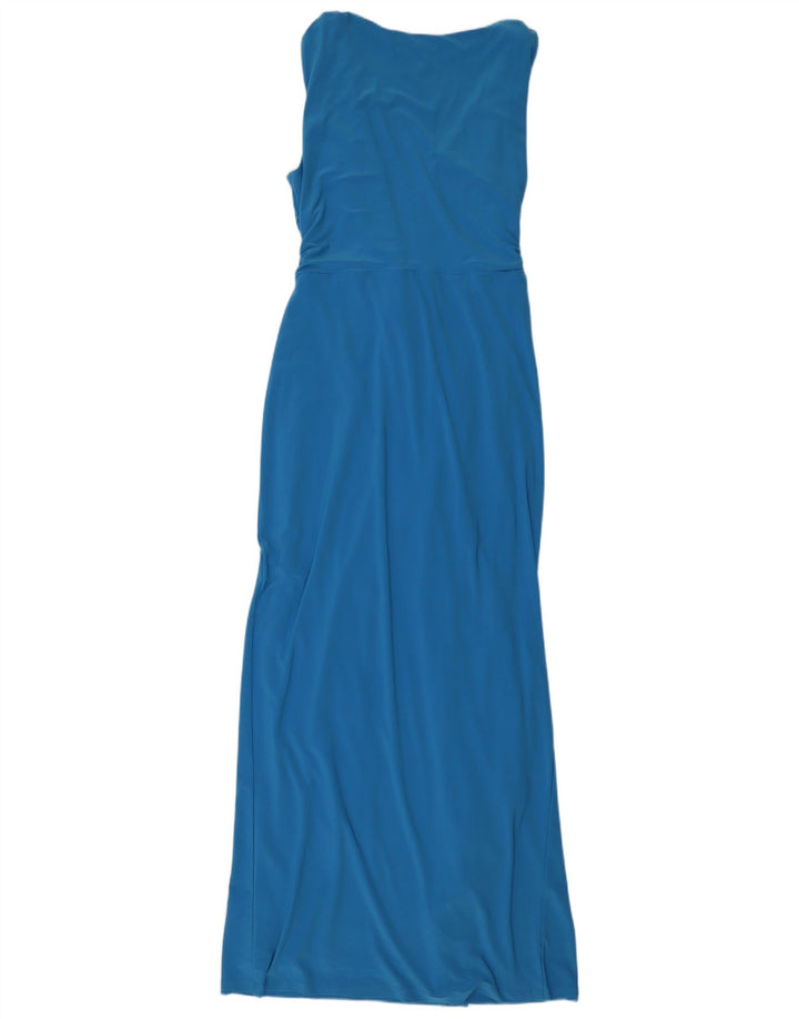 Coast Womens Sleeveless Maxi Dress UK 16 Large Blue Polyester