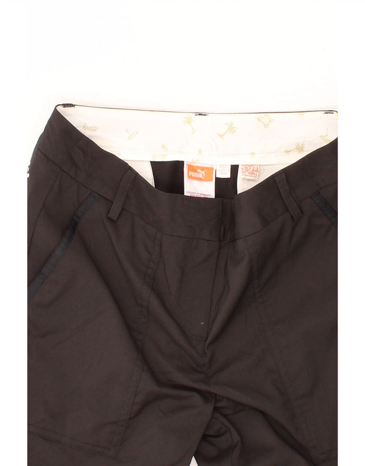 PUMA Womens Chino Shorts W30 Medium  Black Polyester Vintage Puma and Second-Hand Puma from Messina Hembry 