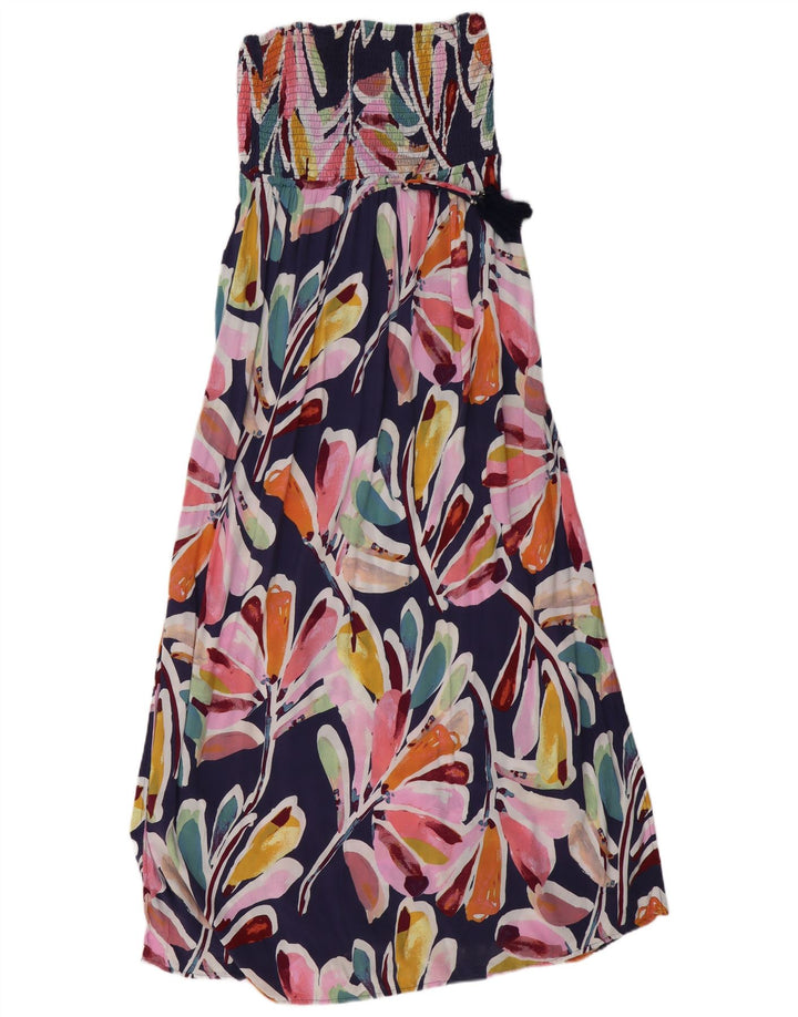 MARKS & SPENCER Abito senza spalline da donna UK 14 Medio floreale multicolore