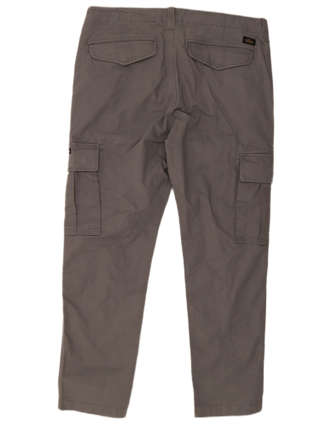 Superdry Mens Slim Cargo Trousers W36 L32 Grey Cotton