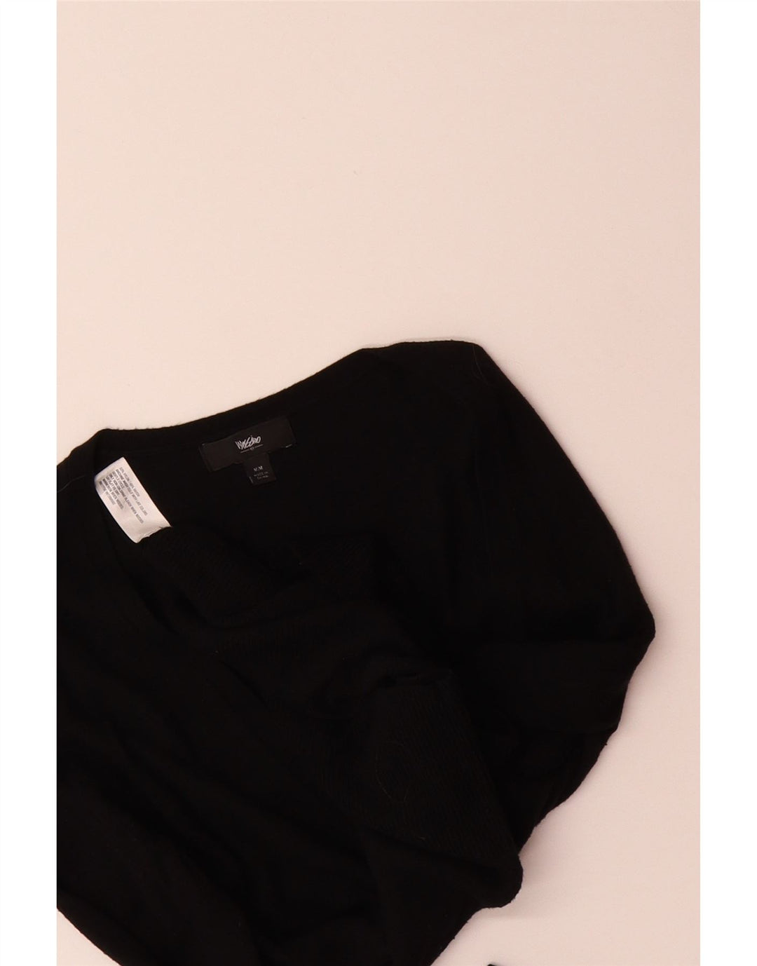 MOSSIMO Womens Cardigan Sweater UK 12 Medium Black Nylon Vintage Mossimo and Second-Hand Mossimo from Messina Hembry 