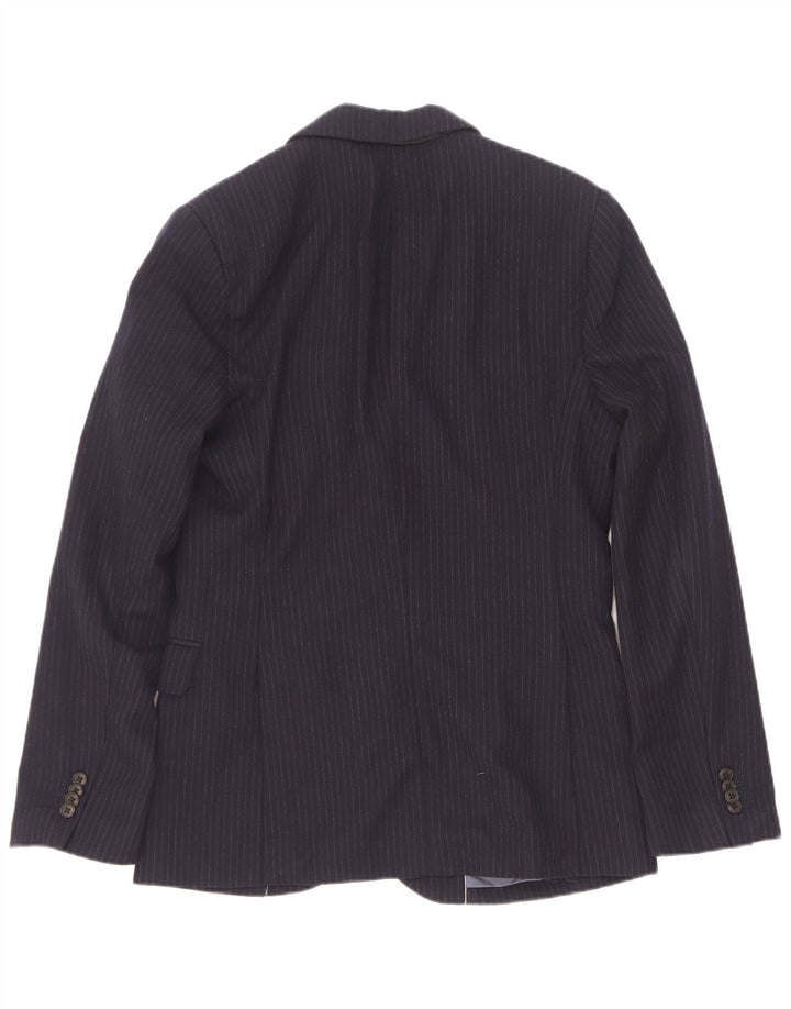 Gap Mens 2 Button Blazer Jacket UK 36 Small Navy Blue Striped Wool