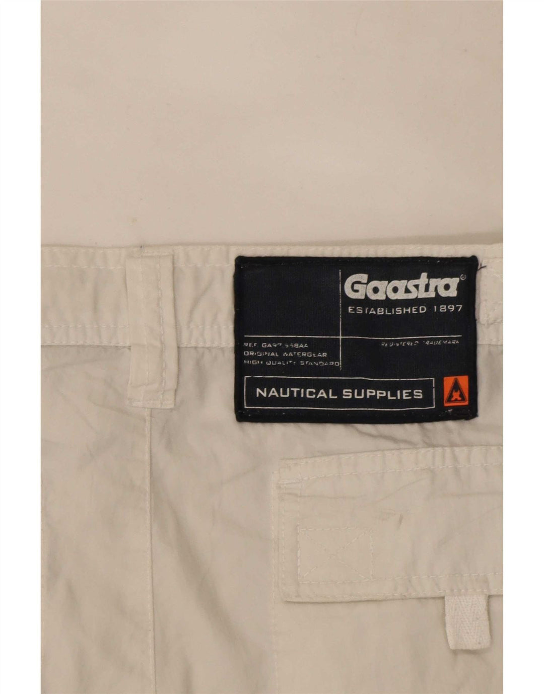 Gaastra Mens Graphic Cargo Shorts Small W29 White Cotton