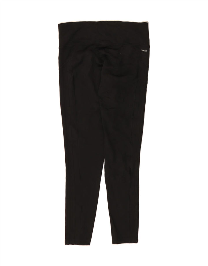 ADIDAS Womens Climalite Leggings UK 12/14 Medium  Black Polyester Vintage Adidas and Second-Hand Adidas from Messina Hembry 