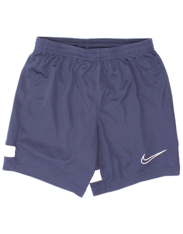 Pantaloncini sportivi Nike da ragazzo Dri Fit 8-9 anni Small Blu Navy Colourblock
