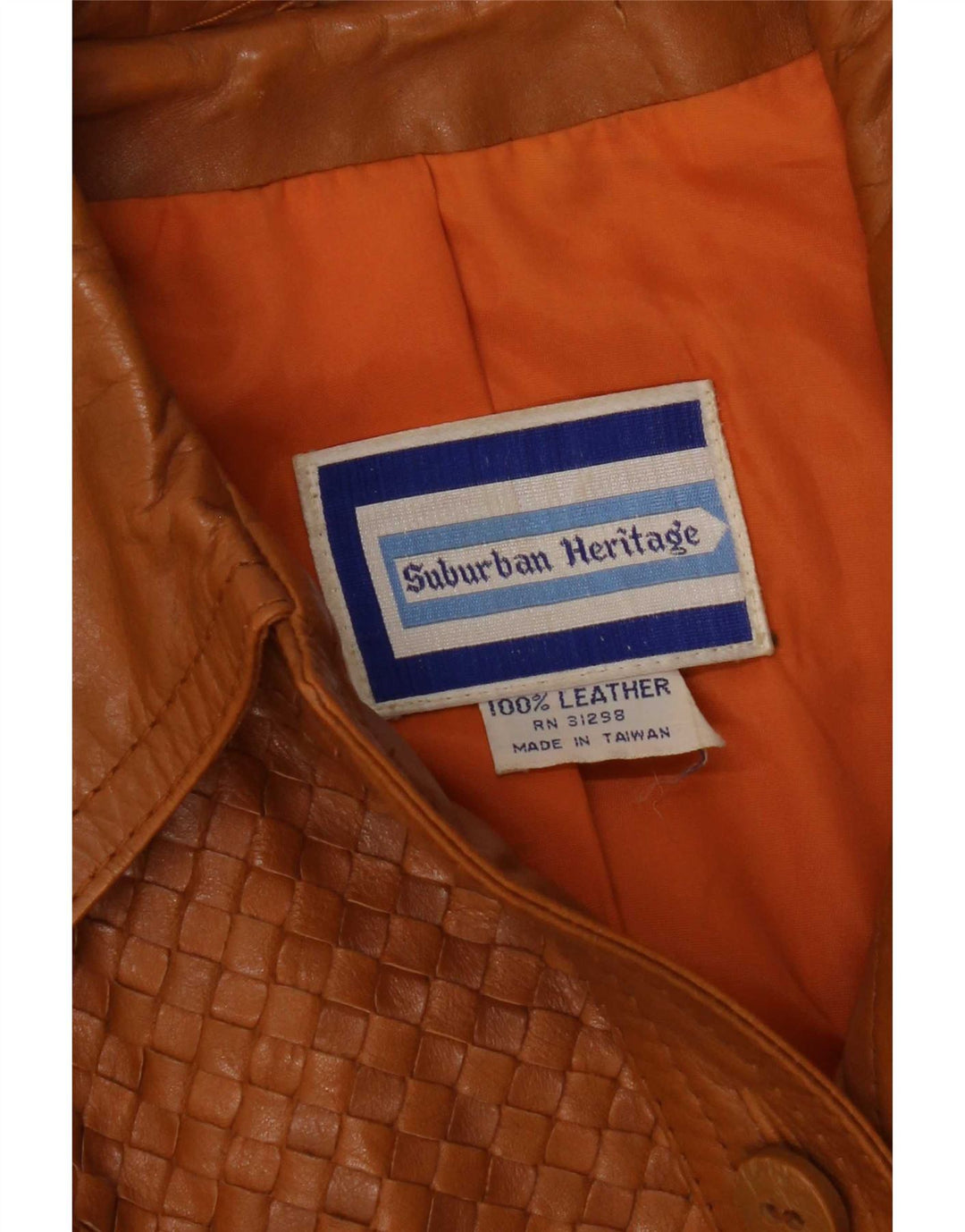 Vintage Womens Leather Coat UK 10 Small Beige