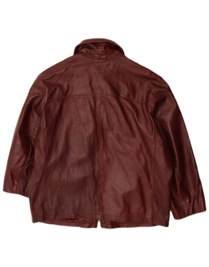 Vintage Womens Leather Jacket IT 46 Large Brown Leather