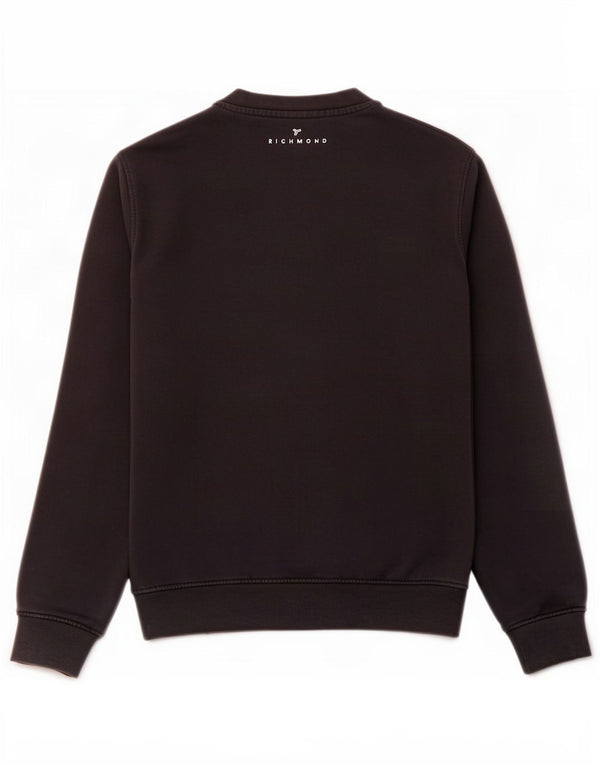 Richmond Hombre Sudadera Gráfica Jumper Medium Algodón Negro