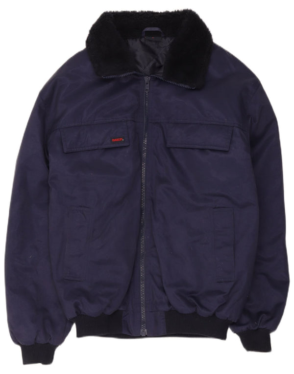 Mascot Chaqueta bomber para hombre UK 40 Large Azul marino Colorblock Algodón