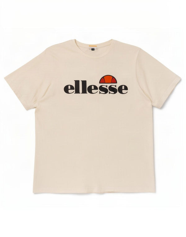 Ellesse Womens Grafisk T-Shirt Top UK 16 Large White