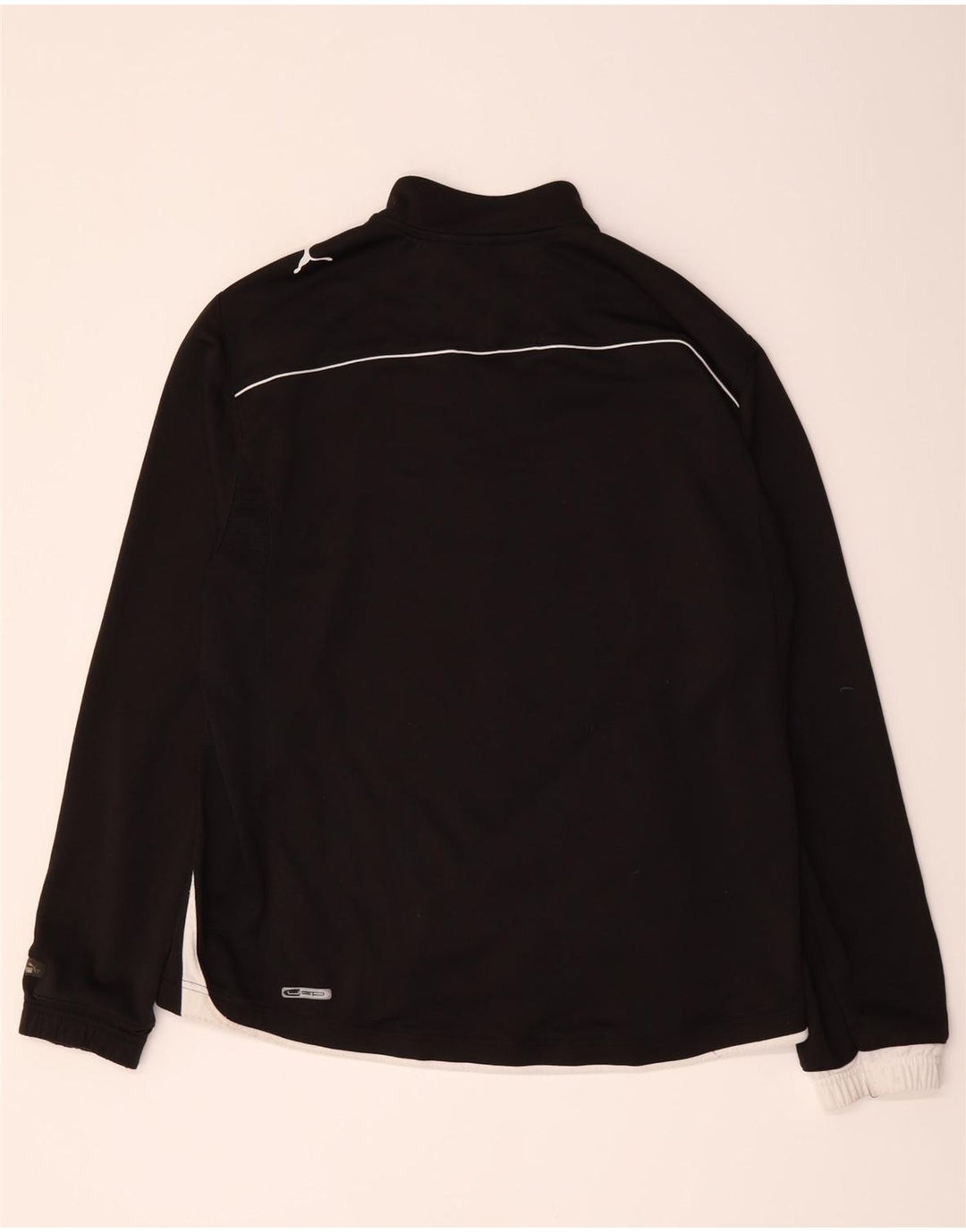 Puma Uomo Pullover Tuta Top Giacca Grande Nero Colourblock Poliestere