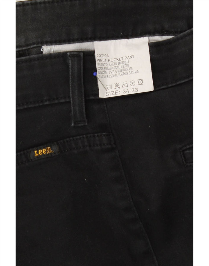 Lee Lige Jeans til kvinder W34 L28 Sort bomuld