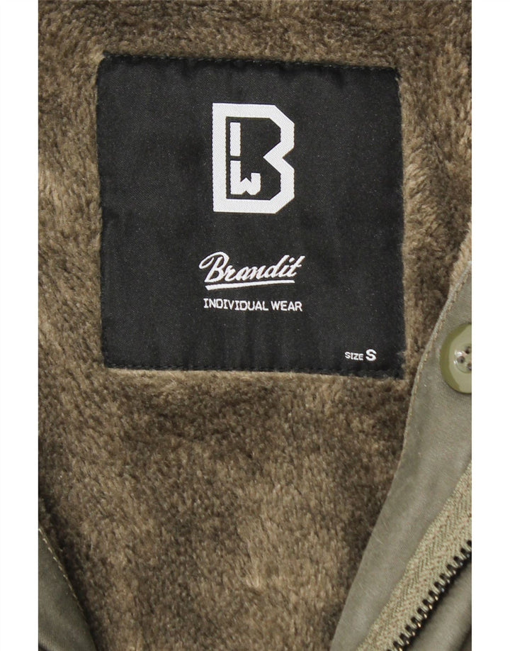 BRANDIT Mens Hooded Parka Jacket UK 36 Small Khaki