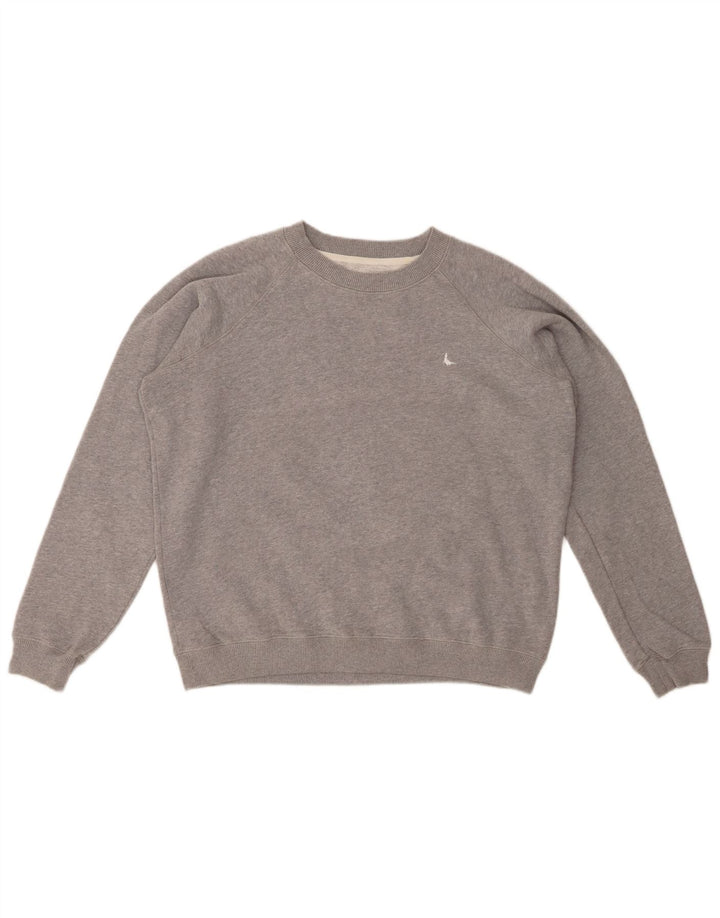 JACK WILLS Womens Oversized Sweatshirt Jumper UK 12 Medium Grey Cotton