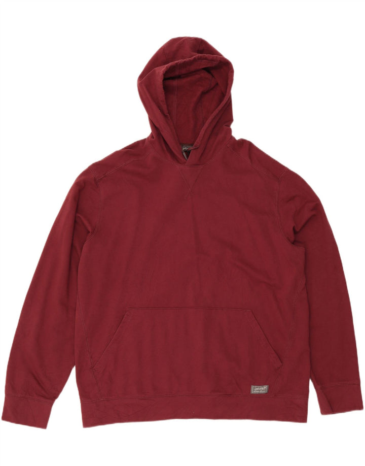 EDDIE BAUER Mens Hoodie Jumper XL Burgundy Cotton Vintage Eddie Bauer and Second-Hand Eddie Bauer from Messina Hembry 