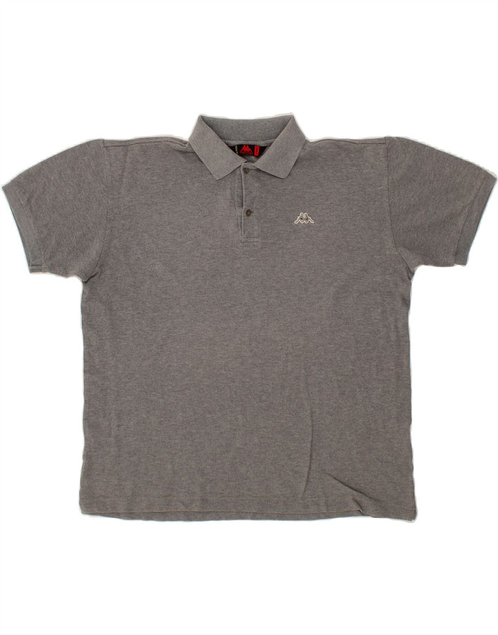 KAPPA Mens Polo Shirt XL Grey Cotton Vintage Kappa and Second-Hand Kappa from Messina Hembry 