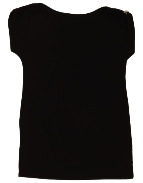 Emporio Armani Womens T-Shirt Dress UK 14 Medium Black