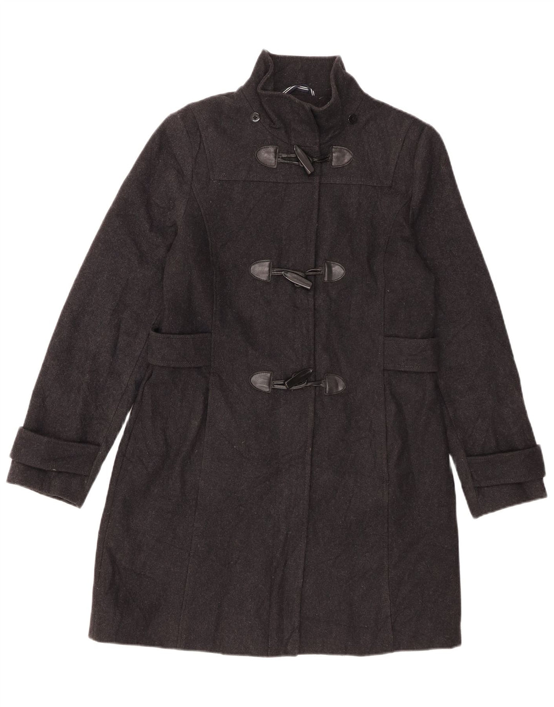 Nautica Dame Duffel Coat UK 14 Medium Sort Uld