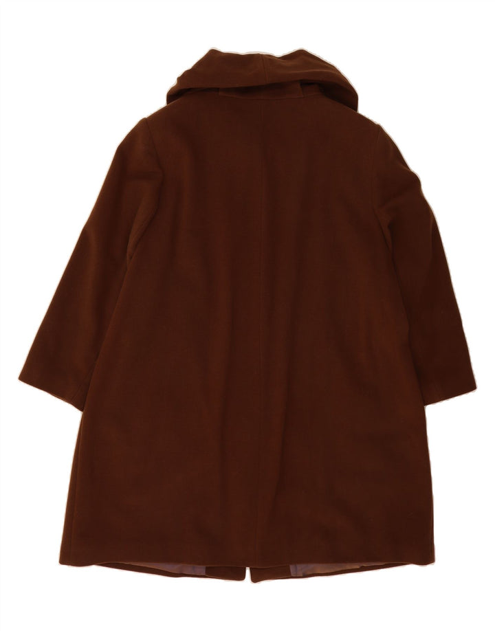 ATELIER Womens Overcoat UK 24 4XL Brown Virgin Wool Vintage Atelier and Second-Hand Atelier from Messina Hembry 