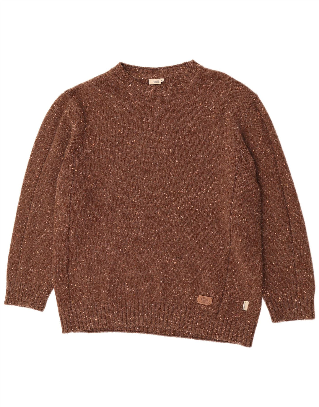 Camel Active Mens Crew Neck Jumper Sweater XL Brown Flecked