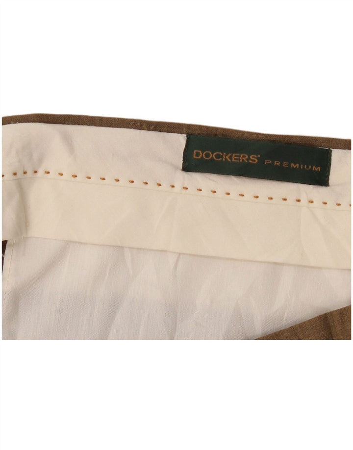 Dockers Mens Pegged Suit Trousers W36 L27 Khaki