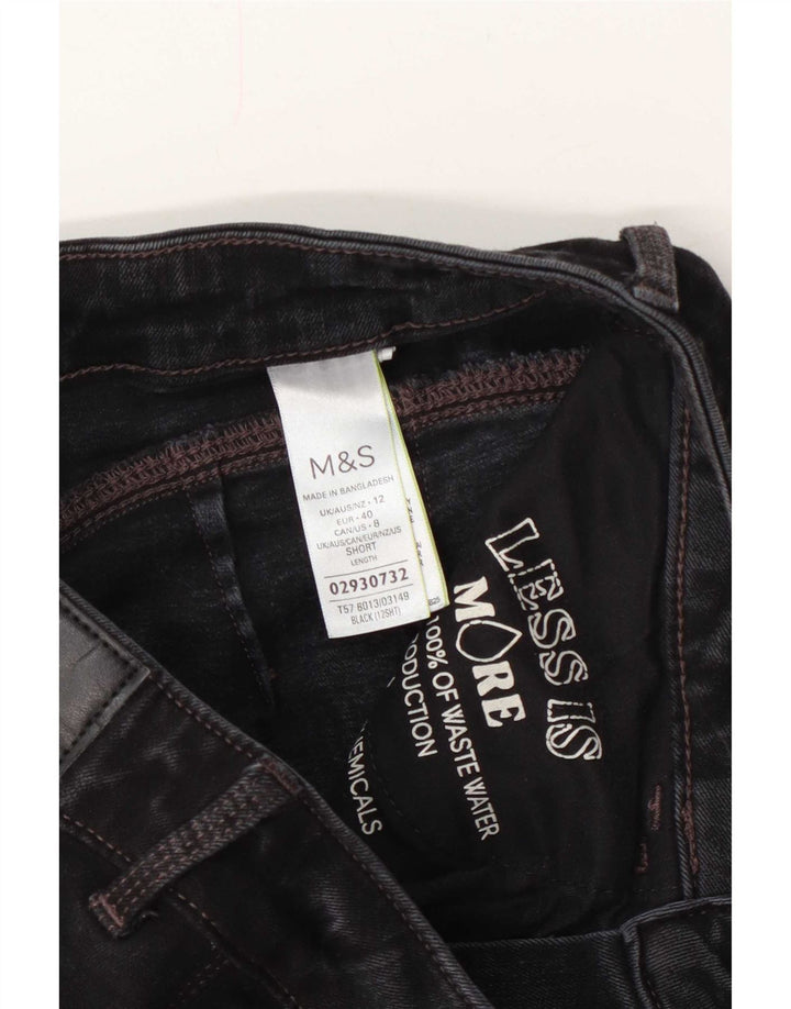 Marks & Spencer Womens Slim Jeans UK 12 Medium W28 L28 Grey Cotton