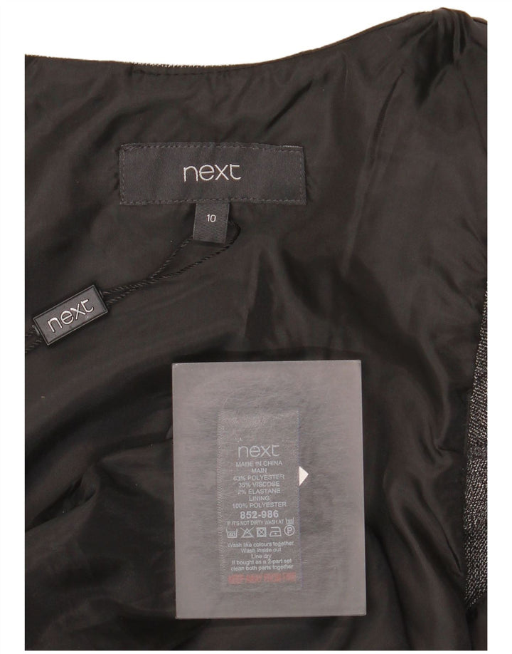 Next Womens Drop Waist Dress UK 10 Small  Grey Polyester