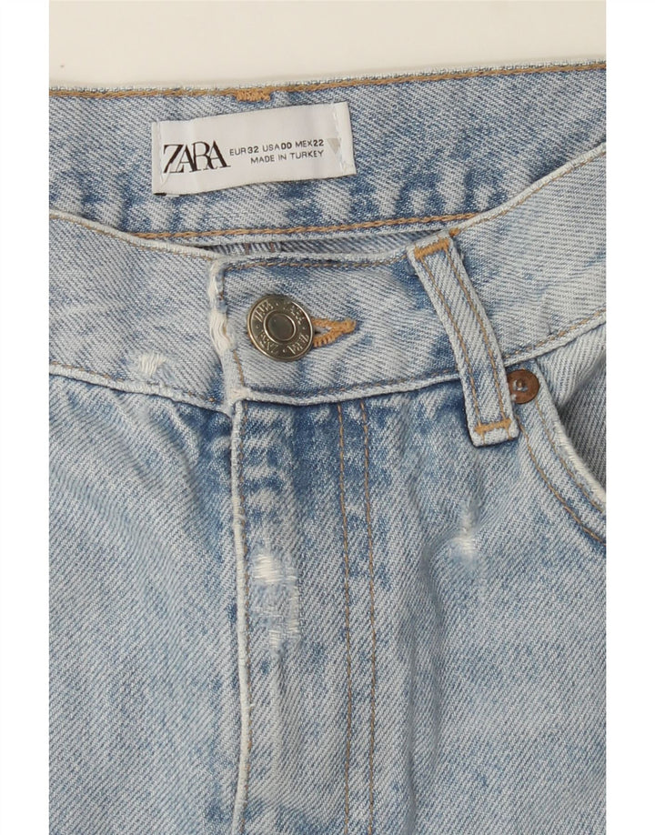 ZARA Womens Distressed Bootcut Jeans EU 32 2XS W22 L30 Blue Vintage Zara and Second-Hand Zara from Messina Hembry 