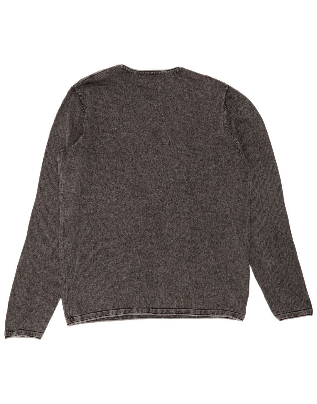 Jack & Jones Mens Top Long Sleeve Medium Grey Cotton