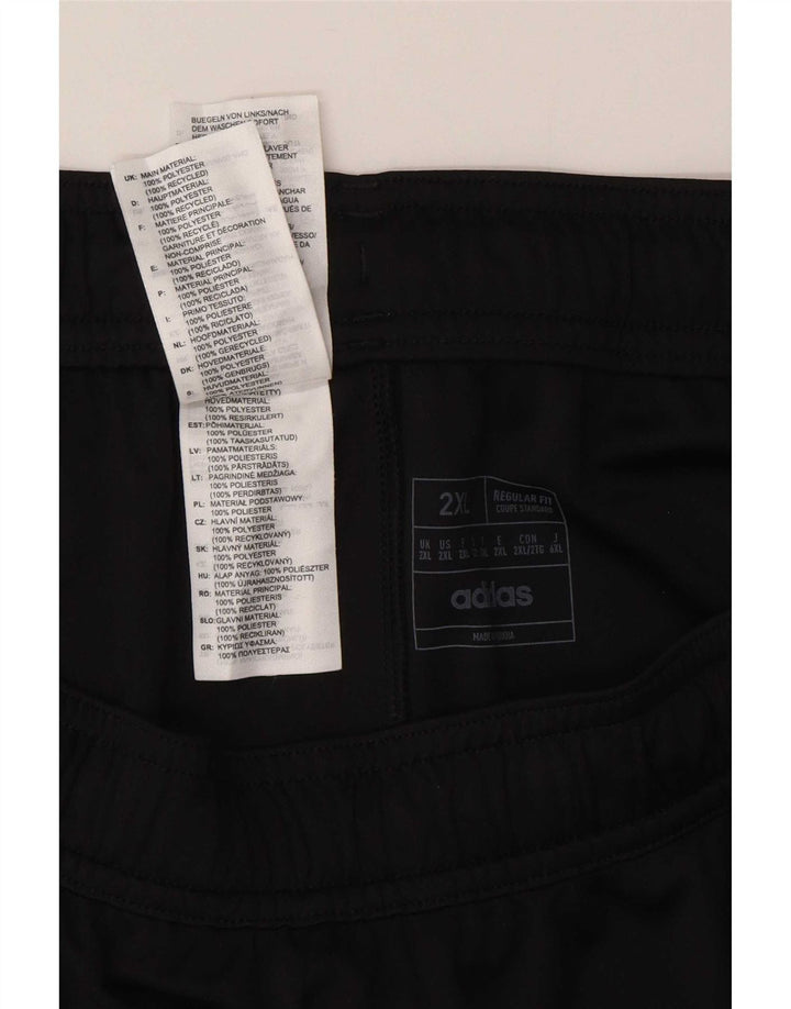 Męskie spodenki sportowe Adidas o regularnym kroju 2XL, czarny poliester