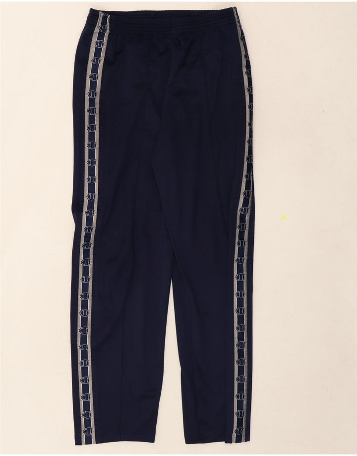 CHAMPION Mens Graphic Tracksuit Trousers XL  Navy Blue Polyester Vintage Champion and Second-Hand Champion from Messina Hembry 