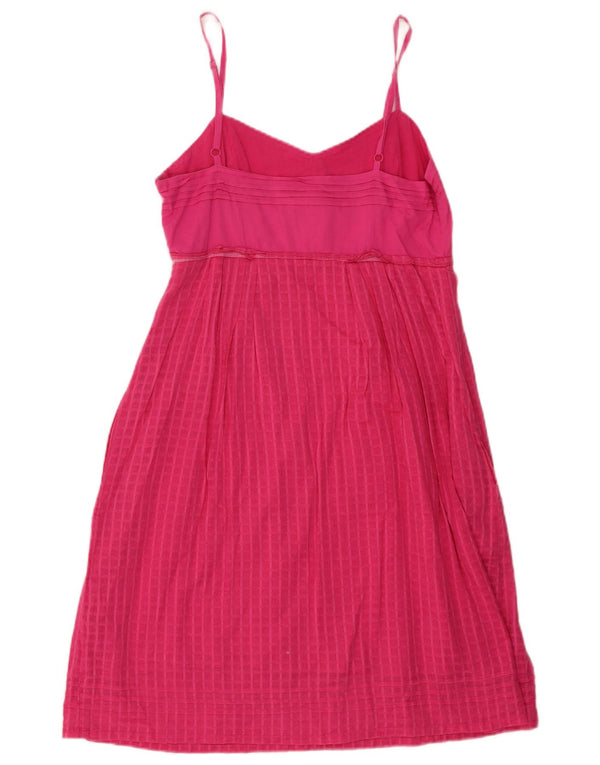 Abito slip da donna Billabong UK 12 Cotone a quadri rosa medio