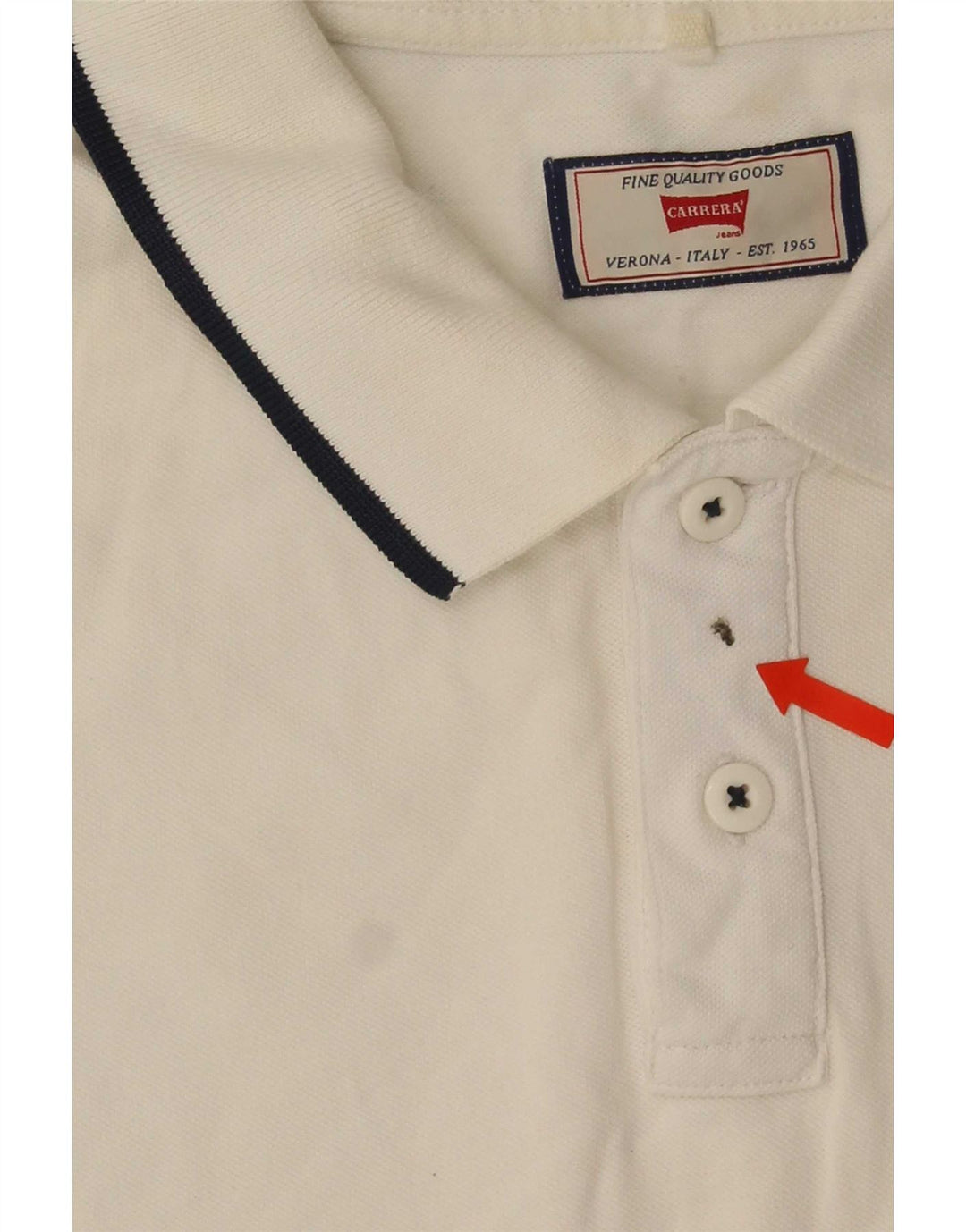Carrera Mens Regular Fit Polo Shirt XL White Striped