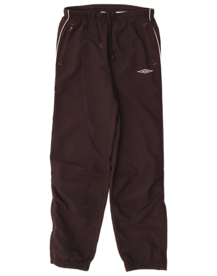 UMBRO Boys Tracksuit Trousers Joggers 11-12 Years Large Black Polyester