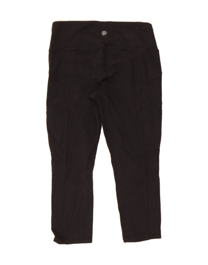 ATHLETA Womens Capri Leggings UK 10 Small Black Polyester Vintage Athleta and Second-Hand Athleta from Messina Hembry 