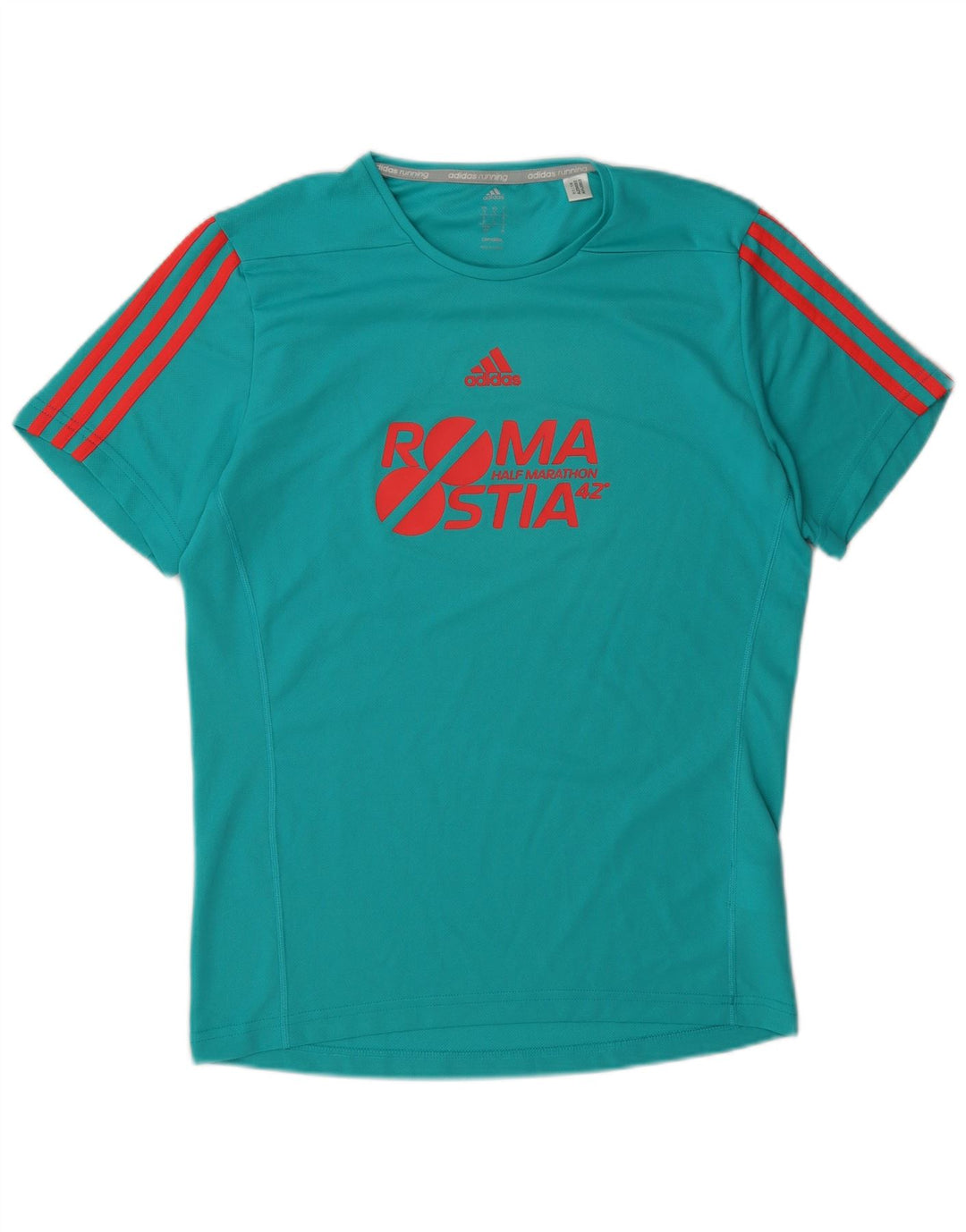 Adidas Mens Climalite Graphic T-Shirt Top Small Turquoise Polyester