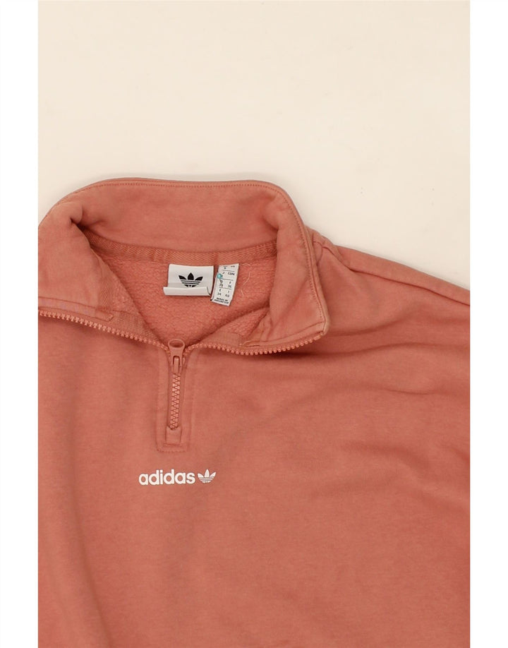ADIDAS Womens Oversized Graphic Sweatshirt Jumper UK 8 Small  Pink Vintage Adidas and Second-Hand Adidas from Messina Hembry 